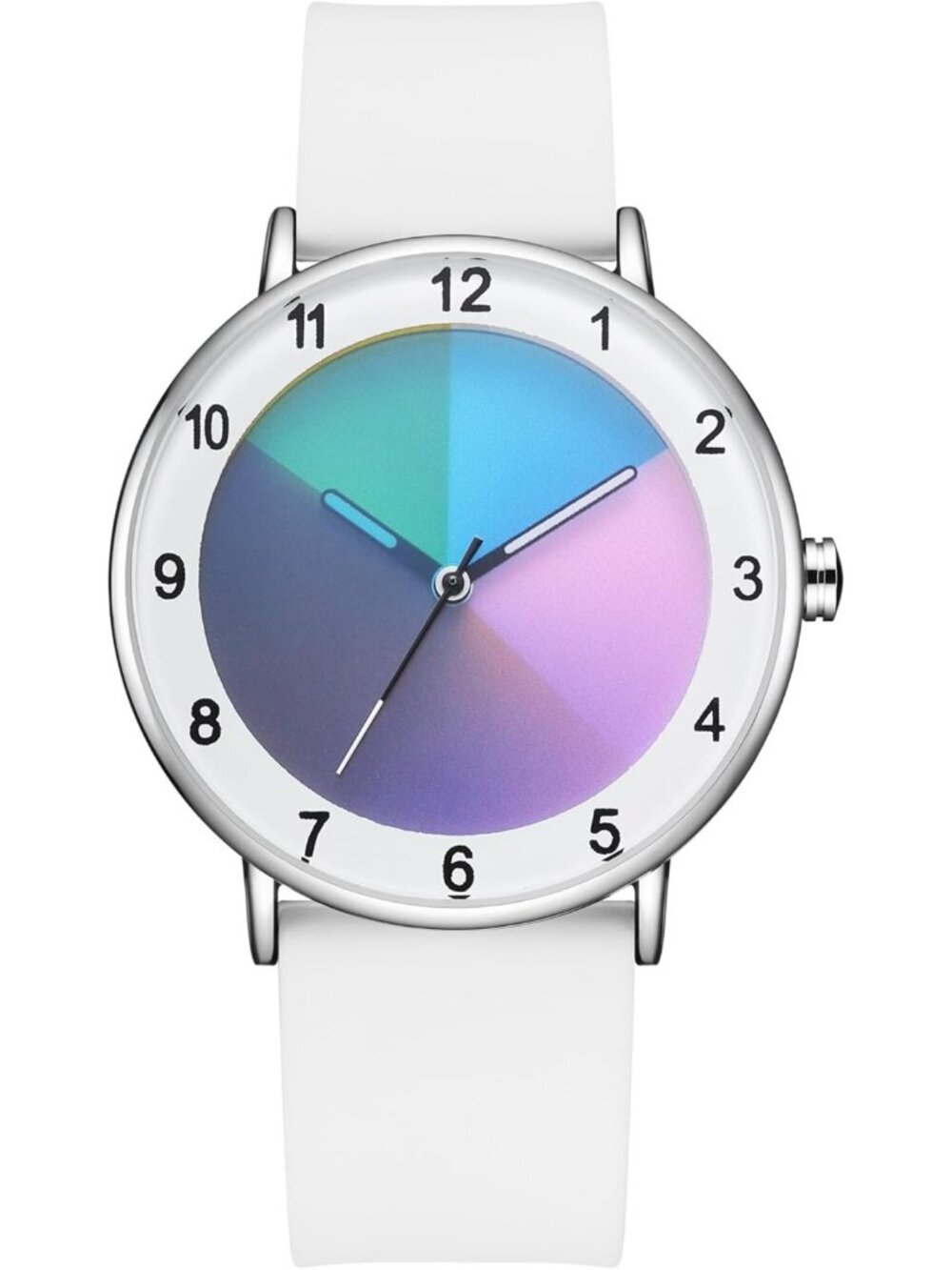 Unisex White Analog Quartz Creative Original Design Unique Casual Wrist Watch